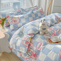 Axyaa Kawaii Kids Girls Bedding Set, Cute Print Duvet Cover, Single/Full/Queen Size