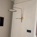 Axyaa Nordic Copper Wall Lamps with Long Arm Poles for Offices, Bedrooms, and Living Rooms