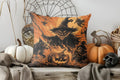 Axyaa Halloween Pumpkins & Candies Pattern Pillow Cover for Sofa, Bedroom, Car