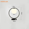 Axyaa Gold Metal Base Glass Ball LED Desk Lamp - Art Decor Statement Piece