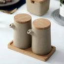 Axya Ceramic Soy Sauce Bottle Vinegar Pot Kitchen Storage Container