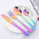 Axyaa Rainbow Gold Stainless Steel Cutlery Set