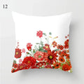 Axyaa Red Geometric Printed Cushion Cover for Fashionable Car Decoration