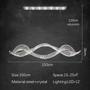 Axyaa Luxury Crystal Chandelier - Modern Minimalist Design for Dining Table, Bar, and Desk