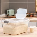 Axyaa Plastic Rice Bucket Cereals Grains Storage Box Food Container Organizer