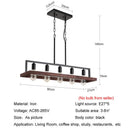 Axyaa Loft 5-Head Iron Pendant Light for Living Room and Restaurant