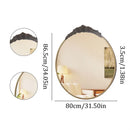 Axyaa Baroque Antique Brass Edge Wall Mirror for Entryway, Bathroom, Living Room