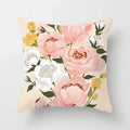 Axyaa Floral Flower Print Sofa Cushion Cover - Simple Pillow Cover