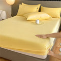 Axyaa Velvet Fitted Bed Sheet with Elastic Band - Winter Warm, Anti-Slip - All Sizes