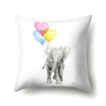 Axyaa Elephant Pattern Polyester Cushion Cover 45x45cm Home Decor Square Pillowcase