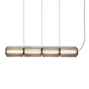 Axyaa Long Stripe Pendant Light with Smoke Gray Glass Lampshade