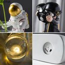 Axyaa Astronaut Diver Glass Vase with LED Light Desktop Decor and Flowers Hydroponics