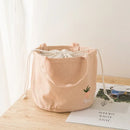 Axyaa Cute Drawstring Fruit Embroidery Lunch Bag for Kids, Thermal Insulated Tote