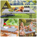 Axyaa Waterproof Elastic Table Cloth for Outdoor Picnics & Camping