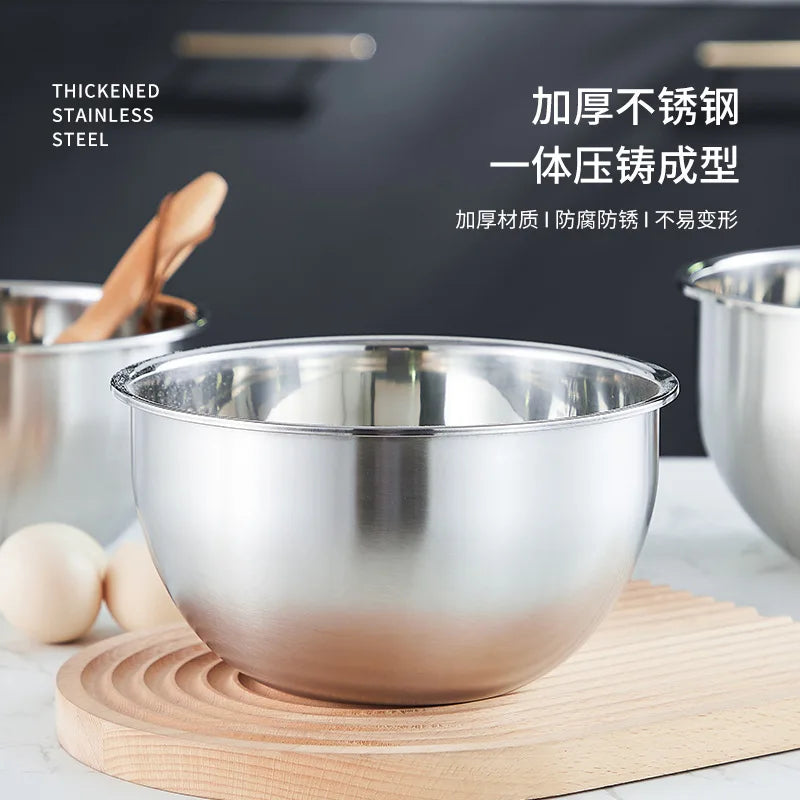 Axyaa Stainless Steel Mixing Bowl with Scale for Kitchen Cooking