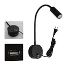 Axyaa Plug-in Wall Sconce with USB Charging Port and Switch