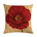Axyaa Retro Rose Linen Pillowcase 45*45cm - Furniture Decorative Cushion Cover
