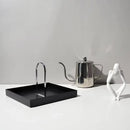 Axyaa Nordic Black Plastic Storage Tray for Home and Kitchen