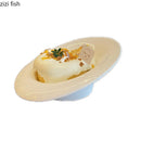 Axya Ceramic Snack Plates Set - Restaurant Quality Solid Color Tableware Bowls & Plates