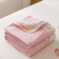 Axyaa Cotton Gauze Throw Blanket, AB Side Towel for Home, Travel & Kids