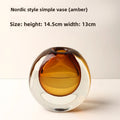 Axyaa Glass Vase: Elegant Decor for Living Room, Dining Table, Fresh Flowers & Hydroponics