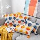 Axyaa Bohemian Chenille Throw Pillowcase with Tufted Tassels