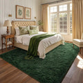 Axyaa Plush Green Area Rug for Modern Home Decor & Cozy Living Spaces