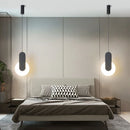 Axyaa Black Nordic LED Chandelier for Home Restaurant Bar, Minimalist Art Acrylic Lighting