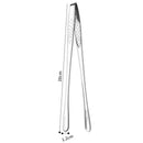 Axyaa Stainless Steel BBQ Tongs with Long Handle and Non-Slip Grip
