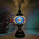 Axyaa Vintage Mosaic Glass Table Lamp Handcrafted Art Deco Night Light