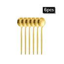 Axyaa Gold Hammered Cutlery Set - Stainless Steel, Dishwasher Safe