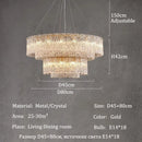 Axyaa Crystal Ceiling Chandelier Dining Pendant Light Home Decoration