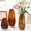 Axyaa Carambola Glass Vase Hydroponics for Artificial Flowers Decor