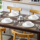 Axyaa 12/24 Piece Porcelain Dinnerware Set for 4, Plates and Bowls, Tableware Service