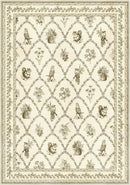 Axyaa Retro Pastoral Style Living Room Carpet Cream Animal Print Rug