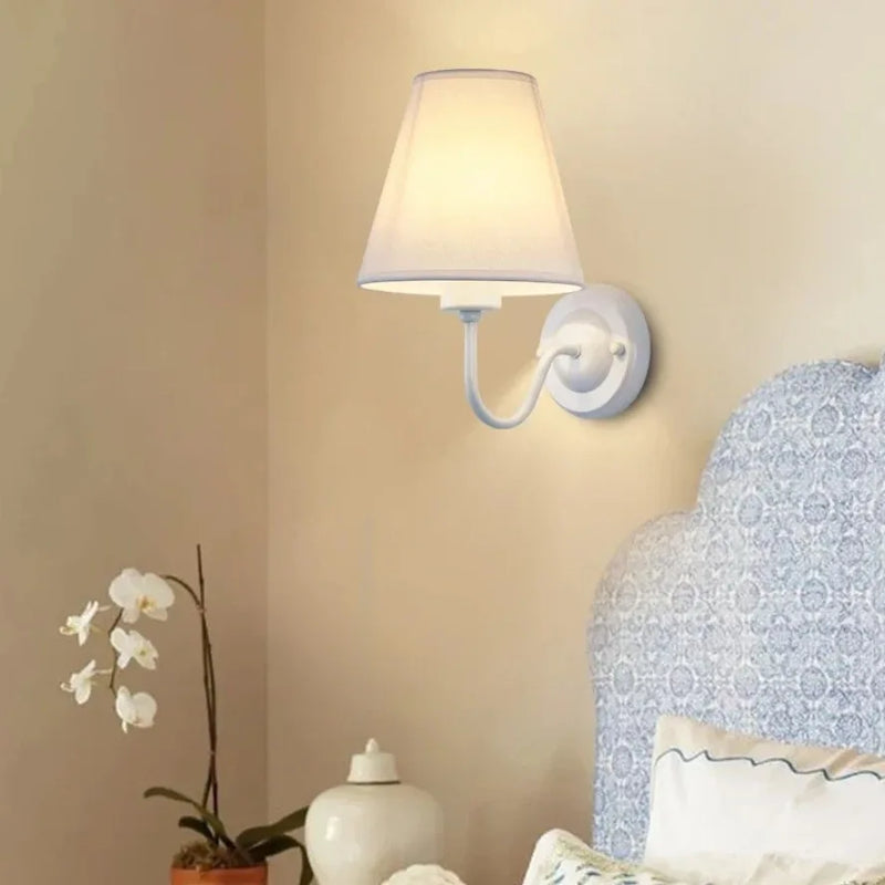 Axyaa Retro Fabric Wall Lamp for Home Decor & LED Lighting