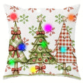 Axyaa LED Christmas Snowflake Pillowcase - Festive Home Decor & Party Accent