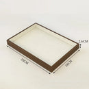 Axyaa Velvet Jewelry Organizer Trays for Drawer - Stackable Ring Earring Storage