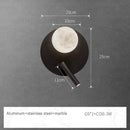 Axyaa Nordic Italian Marble Wall Lamp with Spotlight for Minimalist Bedroom