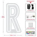 Axyaa Large Colorful Neon Light Sign with A-Z Alphabet & Free Stand