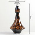Axyaa Leopard Print Glass Vase with Lid - Home Decor Essential