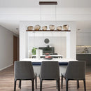 Axyaa Modern Rock Glass Ball LED Ceiling Chandelier for Home Decor