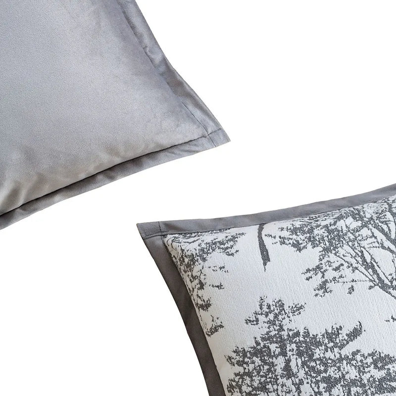 Axyaa Soft Jacquard Gray Pillow Cover 45x45 Nordic Style Cozy Decor Case