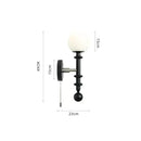 Axyaa Glass Ball Chandelier LED Single Head Wall Lamp