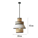 Axyaa Minimalist Cloth Rattan Pendant Lights for Living Room, Dining Room, Kitchen