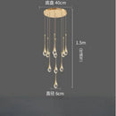Axyaa Crystal Pendant Chandelier: Nordic Luxury Dimmable LED Fixture for Home Decoration