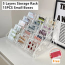 Axyaa Nail Display Box & Storage Case for Fake Nails - Clear Acrylic Holder