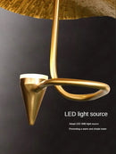 Axyaa Nordic Copper Lotus Chandelier LED Ceiling Lamp for Modern Luxury Home Decor