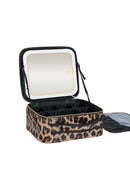 Axyaa LED Travel Makeup Bag with Adjustable Mirror & DIY Dividers