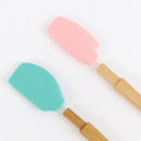 Axyaa Multicolor Mini Spatula Set with Bamboo Handle